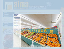 aima – Virtueller Rundgang durch zwei Supermärkte